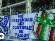 Trapo - Bandeira - Faixa - Telón - Trapo de la Barra: La Pandilla de Liniers • Club: Vélez Sarsfield