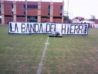 Trapo - Bandeira - Faixa - Telón - "La banda del hierro!" Trapo de la Barra: La Pandilla del Sur • Club: Mineros de Guayana