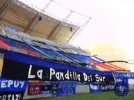 Trapo - Bandeira - Faixa - Telón - Trapo de la Barra: La Pandilla del Sur • Club: Mineros de Guayana