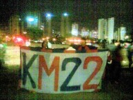 Trapo - Bandeira - Faixa - Telón - "KM22" Trapo de la Barra: La Plaza y Comando • Club: Cerro Porteño