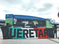 Trapo - Bandeira - Faixa - Telón - "Mundial Rusia 2018" Trapo de la Barra: La Resistencia Albiazul • Club: Querétaro