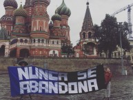 Trapo - Bandeira - Faixa - Telón - "Mundial Rusia 2018" Trapo de la Barra: La Resistencia Albiazul • Club: Querétaro • País: México