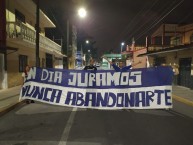 Trapo - Bandeira - Faixa - Telón - Trapo de la Barra: La Sangre Azul • Club: Cruz Azul