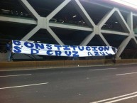 Trapo - Bandeira - Faixa - Telón - Trapo de la Barra: La Sangre Azul • Club: Cruz Azul