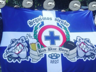 Trapo - Bandeira - Faixa - Telón - Trapo de la Barra: La Sangre Azul • Club: Cruz Azul