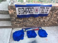 Trapo - Bandeira - Faixa - Telón - Trapo de la Barra: La Sangre Azul • Club: Cruz Azul