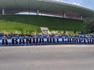 Trapo - Bandeira - Faixa - Telón - Trapo de la Barra: La Sangre Azul • Club: Cruz Azul