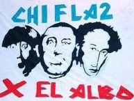 Trapo - Bandeira - Faixa - Telón - "Chifla2 x el albo" Trapo de la Barra: La Ultra Fiel • Club: Club Deportivo Olimpia