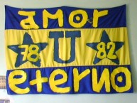 Trapo - Bandeira - Faixa - Telón - "Amor eterno" Trapo de la Barra: Libres y Lokos • Club: Tigres