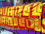 Trapo - Bandeira - Faixa - Telón - "Pte Stones La Banda del Rojiamarillo Pte" Trapo de la Barra: Locura 81 • Club: Monarcas Morelia