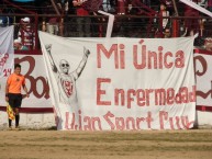 Trapo - Bandeira - Faixa - Telón - "mi unica enfermedad" Trapo de la Barra: Los Borrachos de Luján • Club: Luján Sport Club