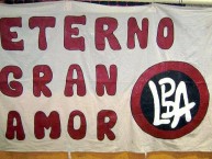 Trapo - Bandeira - Faixa - Telón - "Eterno gran amor" Trapo de la Barra: Los Borrachos de Luján • Club: Luján Sport Club