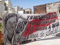 Trapo - Bandeira - Faixa - Telón - "Y si Boca murió el 9-12, yo lo desentierro y lo vuelvo a matar" Trapo de la Barra: Los Borrachos del Tablón • Club: River Plate • País: Argentina