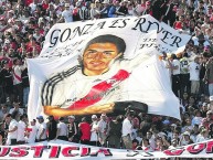 Trapo - Bandeira - Faixa - Telón - "Gonzalo Acro" Trapo de la Barra: Los Borrachos del Tablón • Club: River Plate