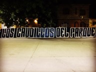 Trapo - Bandeira - Faixa - Telón - "Frente Los Caudillos del Parque Barra Brava de Independiente Rivadavia." Trapo de la Barra: Los Caudillos del Parque • Club: Independiente Rivadavia