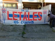 Trapo - Bandeira - Faixa - Telón - Trapo de la Barra: Los Cruzados • Club: Universidad Católica • País: Chile