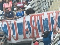 Trapo - Bandeira - Faixa - Telón - "uc artiux" Trapo de la Barra: Los Cruzados • Club: Universidad Católica • País: Chile