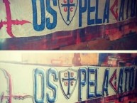 Trapo - Bandeira - Faixa - Telón - Trapo de la Barra: Los Cruzados • Club: Universidad Católica • País: Chile