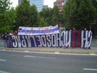 Trapo - Bandeira - Faixa - Telón - "PITO FALOPA Y COÑAC" Trapo de la Barra: Los Cruzados • Club: Universidad Católica • País: Chile