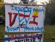 Trapo - Bandeira - Faixa - Telón - "Uc RGXA" Trapo de la Barra: Los Cruzados &bull; Club: Universidad Católica