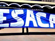 Trapo - Bandeira - Faixa - Telón - "Desacato" Trapo de la Barra: Los Cruzados • Club: Universidad Católica