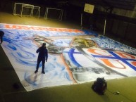 Trapo - Bandeira - Faixa - Telón - Trapo de la Barra: Los Cruzados • Club: Universidad Católica