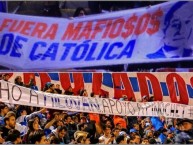 Trapo - Bandeira - Faixa - Telón - Trapo de la Barra: Los Cruzados • Club: Universidad Católica • País: Chile