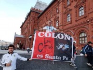 Trapo - Bandeira - Faixa - Telón - "En Rusia, 2018" Trapo de la Barra: Los de Siempre • Club: Colón • País: Argentina