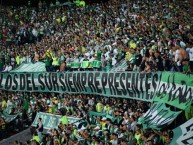 Trapo - Bandeira - Faixa - Telón - Trapo de la Barra: Los del Sur • Club: Atlético Nacional • País: Colombia