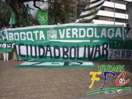 Trapo - Bandeira - Faixa - Telón - "Bogota verdolaga" Trapo de la Barra: Los del Sur • Club: Atlético Nacional