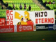 Trapo - Bandeira - Faixa - Telón - "Hijo Eterno - Simpsons" Trapo de la Barra: Los Demonios Rojos • Club: Caracas • País: Venezuela