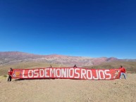 Trapo - Bandeira - Faixa - Telón - Trapo de la Barra: Los Demonios Rojos • Club: Caracas • País: Venezuela