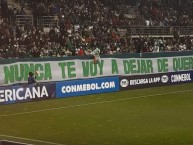 Trapo - Bandeira - Faixa - Telón - "NUNCA TE VOY A DEJAR DE QUERER" Trapo de la Barra: Los Devotos • Club: Deportes Temuco