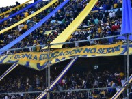 Trapo - Bandeira - Faixa - Telón - "CON LA EDUCACIÓN NO SE JODE" Trapo de la Barra: Los Guerreros • Club: Rosario Central