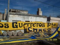 Trapo - Bandeira - Faixa - Telón - "trapo principal de los guerreros 2009 junto al del chaco" Trapo de la Barra: Los Guerreros &bull; Club: Rosario Central &bull; País: Argentina
