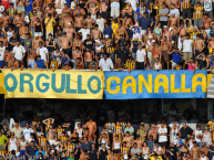Trapo - Bandeira - Faixa - Telón - "ORGULLO CANALLA" Trapo de la Barra: Los Guerreros &bull; Club: Rosario Central &bull; País: Argentina