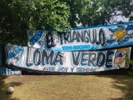 Trapo - Bandeira - Faixa - Telón - "Loma verde Y El Triangulo" Trapo de la Barra: Los Inmortales &bull; Club: Temperley