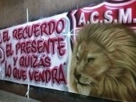 Trapo - Bandeira - Faixa - Telón - Trapo de la Barra: Los Leones del Este • Club: San Martín de Mendoza