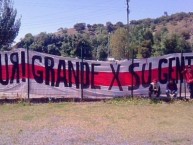 Trapo - Bandeira - Faixa - Telón - "Curi, grande x su gente" Trapo de la Barra: Los Marginales • Club: Curicó Unido