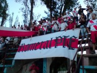 Trapo - Bandeira - Faixa - Telón - "Romeral Pte. (Romeral es comuna de la provincia de Curicó)" Trapo de la Barra: Los Marginales • Club: Curicó Unido