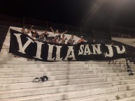 Trapo - Bandeira - Faixa - Telón - "La verdadera barra forevista Villa San Juan âš«âšªâš« La N 1" Trapo de la Barra: Los Negritos • Club: Chaco For Ever • País: Argentina