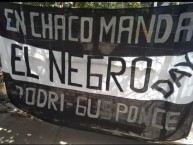 Trapo - Bandeira - Faixa - Telón - Trapo de la Barra: Los Negritos • Club: Chaco For Ever • País: Argentina