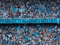 Trapo - Bandeira - Faixa - Telón - "Si supieran que te amo como a nada en el mundo" Trapo de la Barra: Los Piratas Celestes de Alberdi • Club: Belgrano