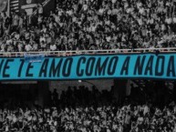 Trapo - Bandeira - Faixa - Telón - "Si supieran que te amo como a nada en el mundo" Trapo de la Barra: Los Piratas Celestes de Alberdi • Club: Belgrano