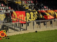 Trapo - Bandeira - Faixa - Telón - Trapo de la Barra: Los Rojinegros • Club: Rangers de Talca