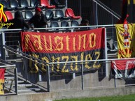 Trapo - Bandeira - Faixa - Telón - Trapo de la Barra: Los Rojinegros • Club: Rangers de Talca