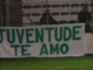 Trapo - Bandeira - Faixa - Telón - "Juventude, te amo" Trapo de la Barra: Loucos da Papada • Club: Juventude