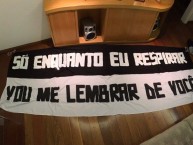 Trapo - Bandeira - Faixa - Telón - "Mov 105 - Só enquanto eu respirar vou me lembrar de você" Trapo de la Barra: Movimento 105 Minutos • Club: Atlético Mineiro