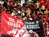 Trapo - Bandeira - Faixa - Telón - "Homenagem pro Gabigol." Trapo de la Barra: Nação 12 • Club: Flamengo