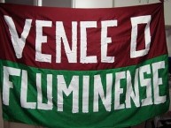 Trapo - Bandeira - Faixa - Telón - "Vence o Fluminense" Trapo de la Barra: O Bravo Ano de 52 • Club: Fluminense